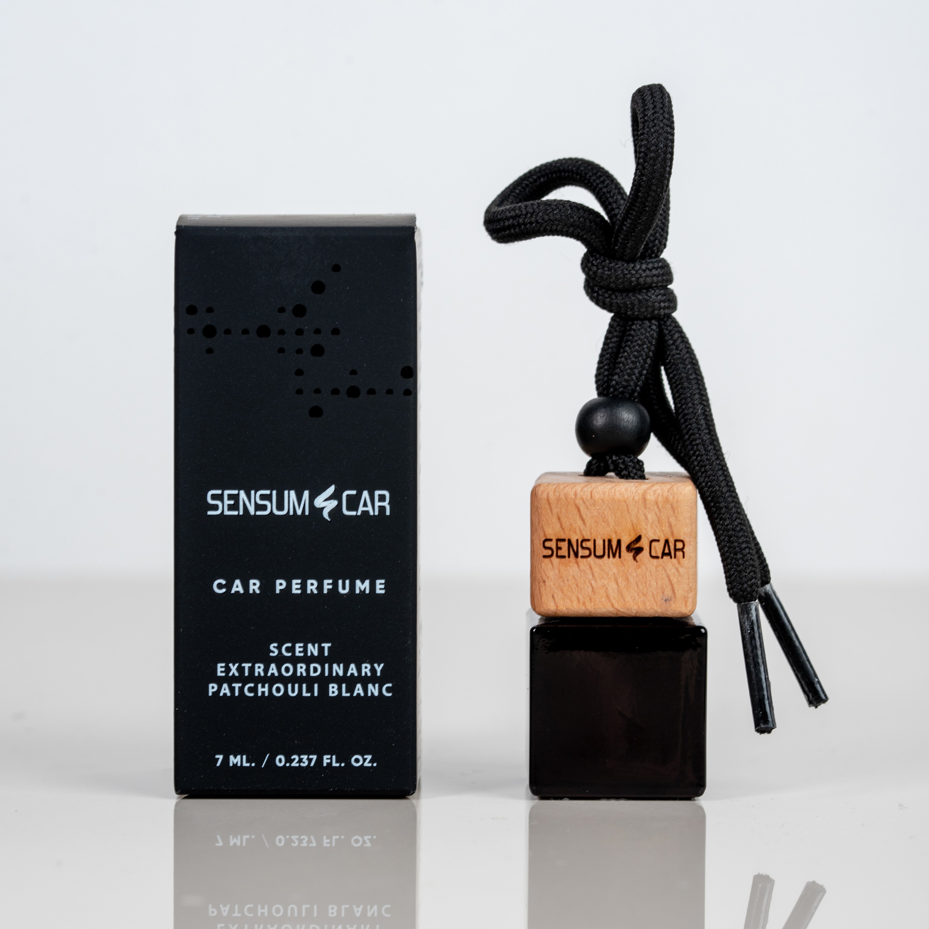 SENSUM CAR Luxury Perfume with hanging bottle - EXTRAORDINARY PATCHOULI BLANC