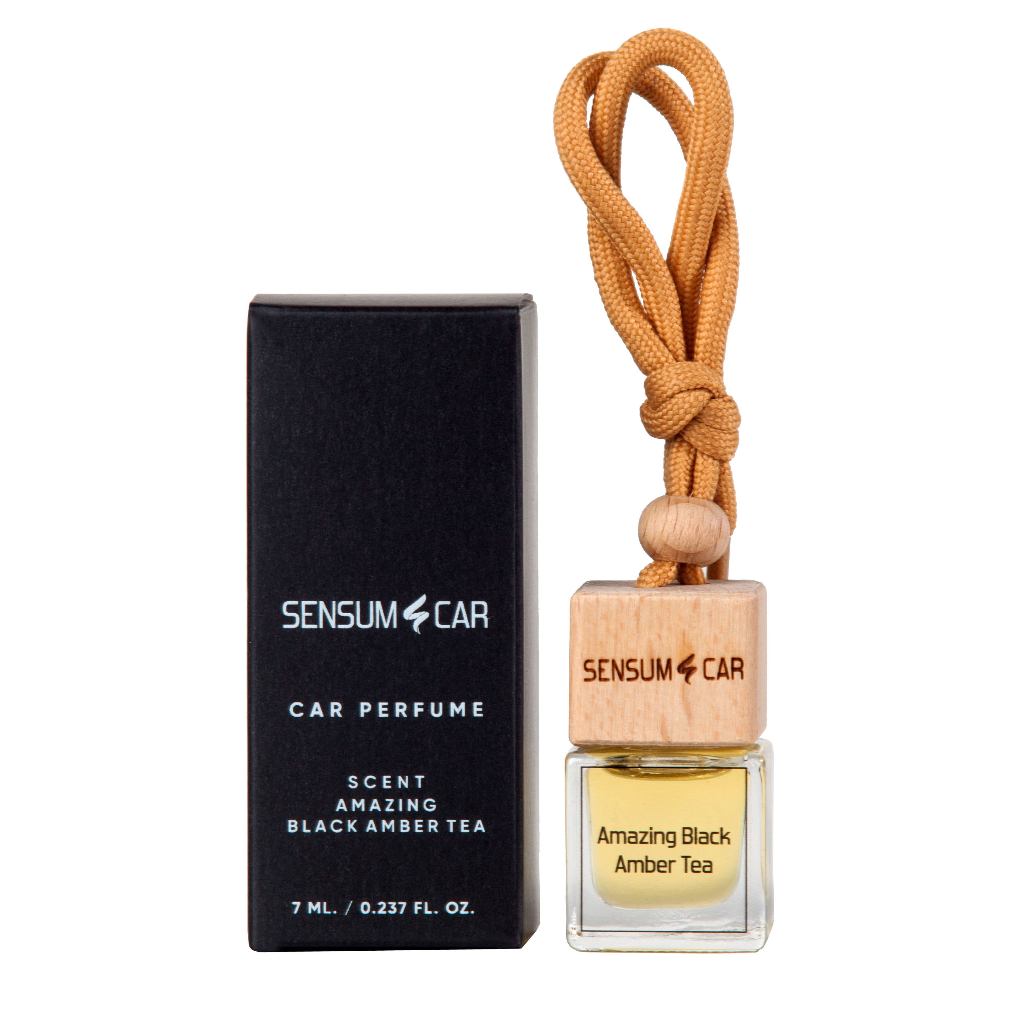 SENSUM CAR Luxury Perfume with hanging bottle - AMAZING BLACK AMBER TEA